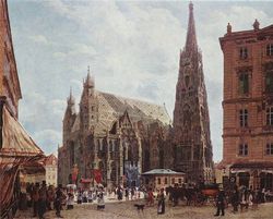 Der Stephansdom zu Wien gemalt von Rudolf von Alt